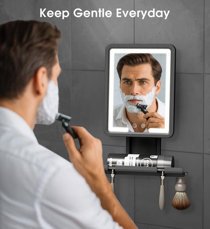 ZHENYEMEI shower mirror with fogless design for shaving