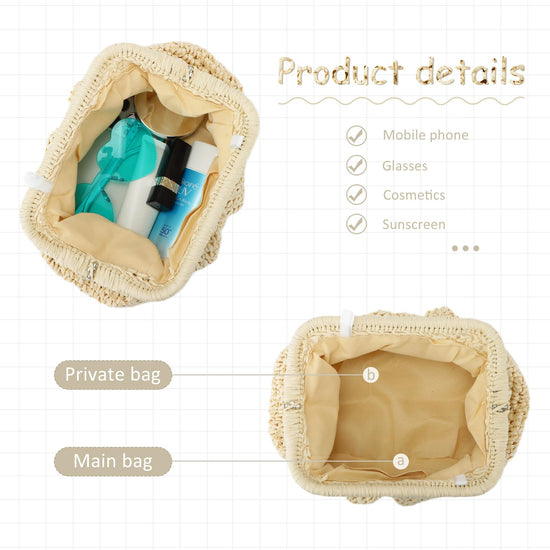 Emprier handbag — straw clutch for summer beach outings