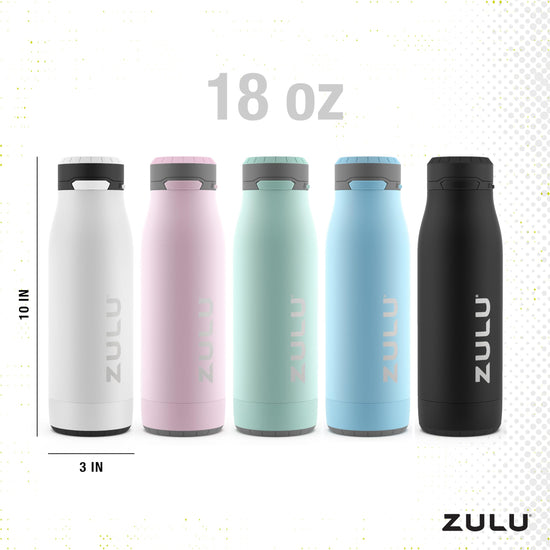 ZULU Ace thermos with chug spout and leak-proof locking lid for school and travel.
