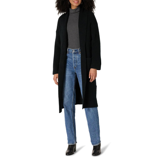 Sweater — Oversized-fit cotton blend cardigan with heavyweight texture stitch