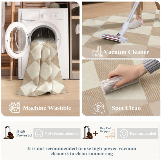 Beeiva rug runner - Ultra thin and washable design for hallways and kitchens