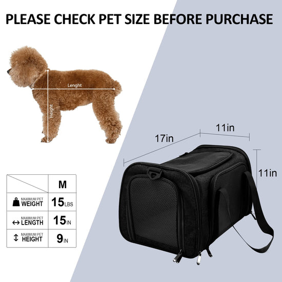 Henkelion animal carrier — TSA airline approved, soft sided design, collapsible
