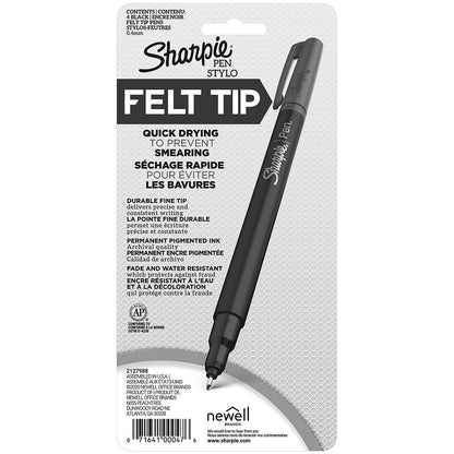 MARKING_PEN — Sharpie fine point felt tip pens, black, 4 count, 0.4mm