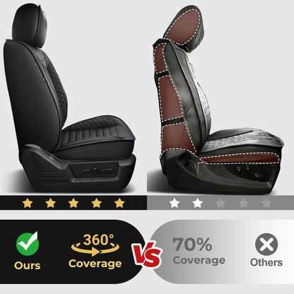 AOMSAZTO vehicle seat covers - Leather full set for Chevrolet and GMC trucks 2007-2026