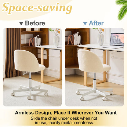 VINGLI desk chair with lumbar support and rolling swivel wheel