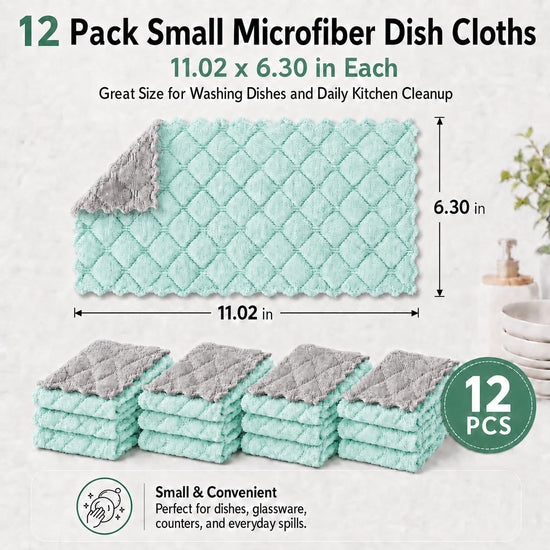 kimteny microfiber dish cloths - super absorbent and fast drying towels