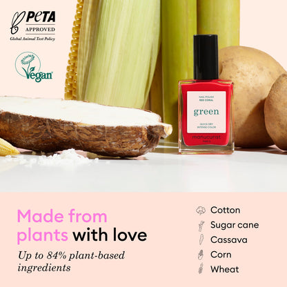 Manucurist Green nail polish — 9-free, plant-based and vegan formula