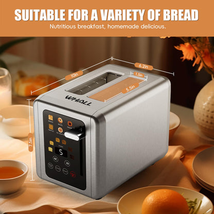 WHALL toaster — Smart digital design with touch screen and memory function