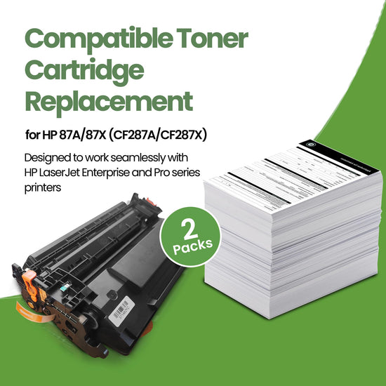 Premium Toner Cartridge 87A CF287A / 87X CF287X - Compatible for HP M506, M501, M527 Series Printers | Printer Cartridge & Toner Cartridge with Reliable Performance - Pack of 2