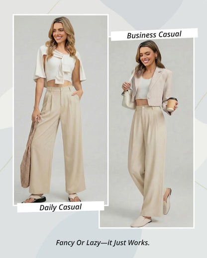 GRAPENT wide leg pants — high waisted flowy trousers for work and business casual