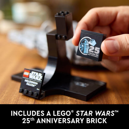 LEGO Star Wars Millennium Falcon 25th anniversary collectible - DIY building set for adults 18+