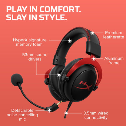 HyperX Cloud II headphones — gaming headset with virtual 7.1 surround sound