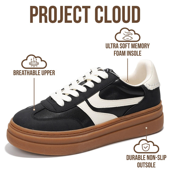Shoes — Lightweight and non-slip lace up sneakers with memory foam insole for women 2026.