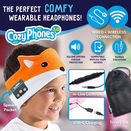 CozyPhones headphones with wireless design