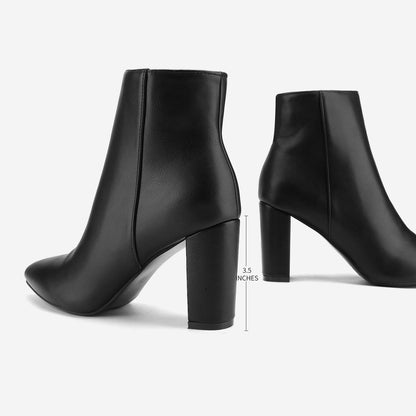 Dream Pairs chunky heel ankle boots — pointed toe design