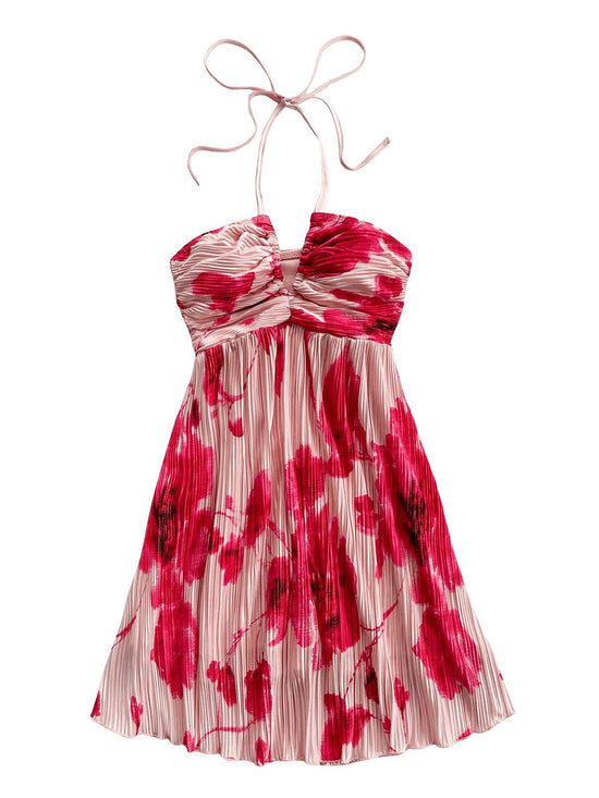 Soly Hux dress — Tie dye halter backless summer cami dress