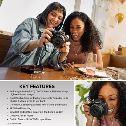 Digital camera — Canon EOS R100 with RF-S18-45mm lens kit