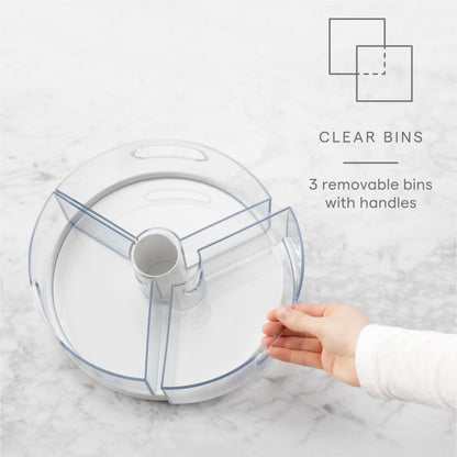 YouCopia rotating tray — space-saving design for easy access