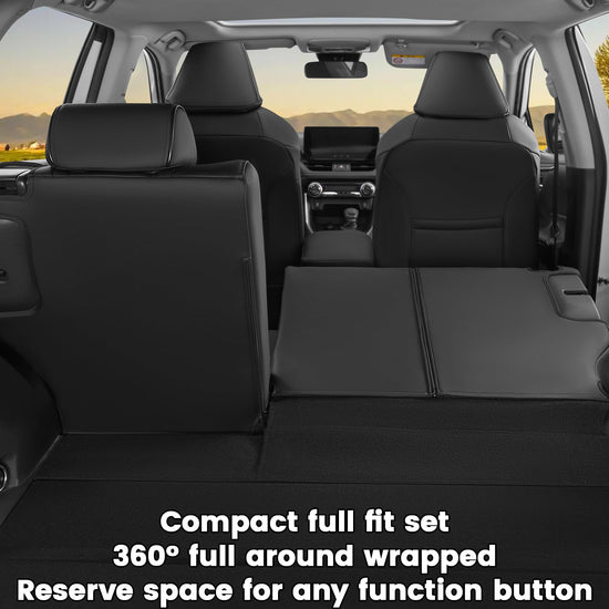 HKZ Fit RAV4 car seat covers set - leather for 2019-2025 Toyota RAV4 LE, XLE, Limited