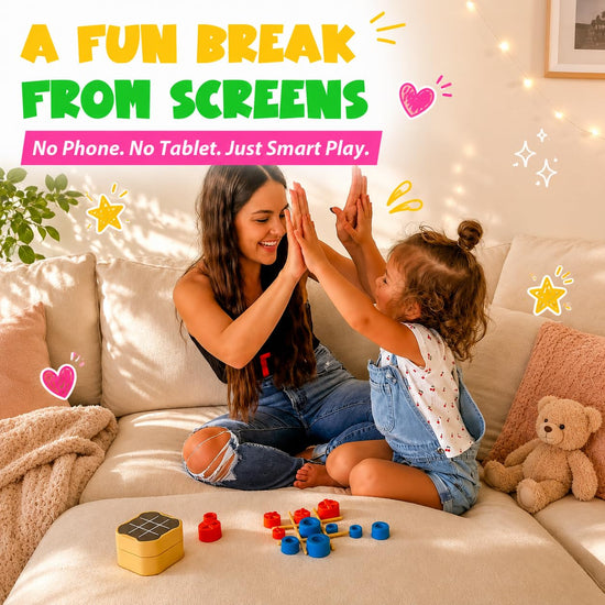 GiiKER Tic Tac Toe Bolt Game — 3-in-1 handheld travel game for kids and adults