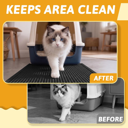 Waste bag — Double layer waterproof cat litter mat by Pieviev