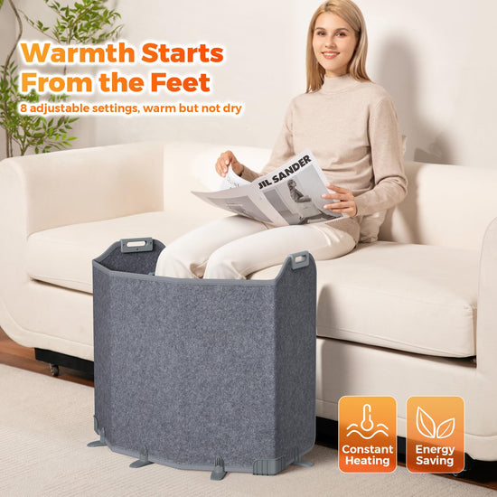 Space heater — Quiet and portable electric heater for office or home under desk