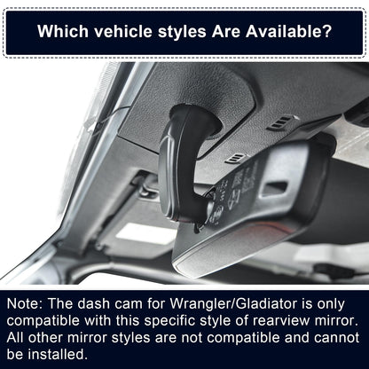 Mangoal 4K dash cam - Custom fit for Jeep Gladiator and Wrangler with GPS and WiFi