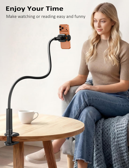 Tryone gooseneck phone holder stand — flexible arm adjustable mount for phones 4-7