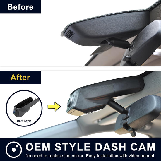 Mangoal dash cam with 4K front and 1080P rear for Chevy Silverado 2019-2023 model B