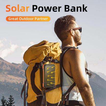 YOLOSKS Solar Charger Power Bank 49800mAh Wireless Portable Phone Charger, 22.5W QC3.0 Fast Charging Built in 4 Cables with USB C 6 Outputs & 2 Inputs for All Cell Phone