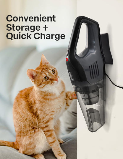Portutif Handheld Vacuum Cleaner, 8Kpa Strong Suction Car Vacuum Cleaner