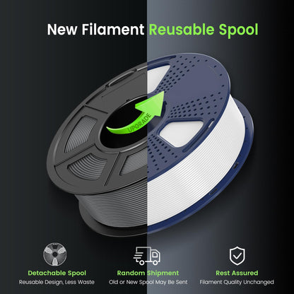 SUNLU thermoplastic filament — 1.75mm PLA, 1kg spool, black, for most FDM printers