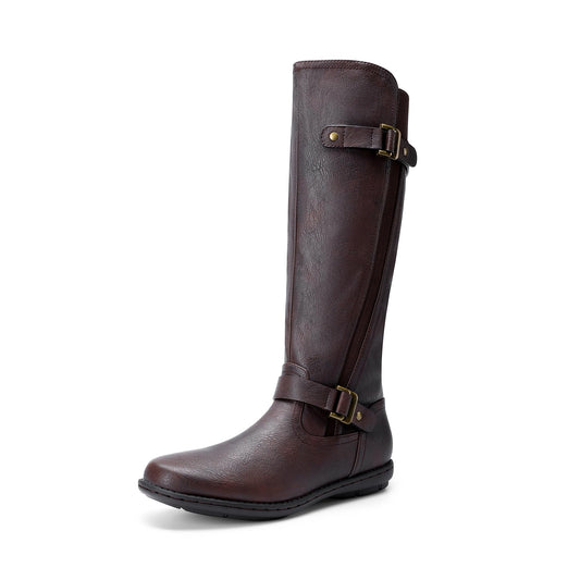 DREAM PAIRS knee high winter boots with faux fur lining