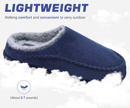 KuaiLu mens slippers with arch support and memory foam for indoor outdoor use