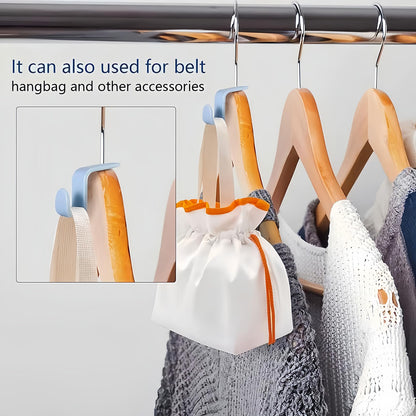 Space Saving Hanger Hooks, 50pcs, Polypropylene, 5KG Max Capacity, White Closet Hangers for Clothes (50PCS)