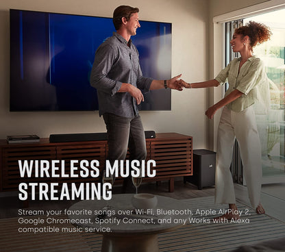 Polk Audio MagniFi Max SR speakers — surround sound bar with wireless subwoofer and voice control.