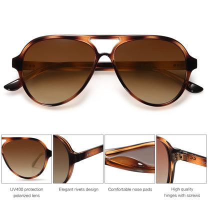 SOJOS polarized aviator sunglasses - retro trendy design for men and women