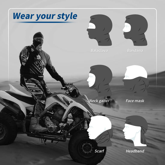 YESLIFE balaclava ski mask - versatile face mask for summer and winter use