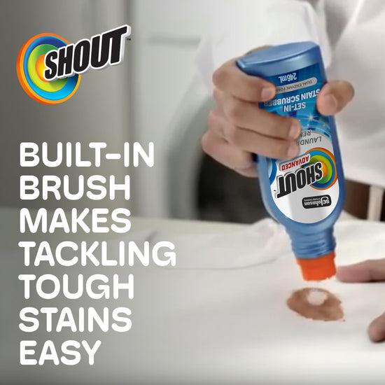 Shout laundry detergent — Advanced stain remover gel with built-in scrubber brush