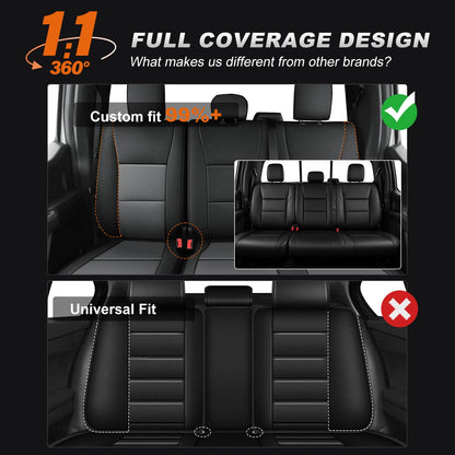 AOMSAZTO vehicle seat cover - Custom fit faux leather for Ford F150 and F250-F450 2015-2026