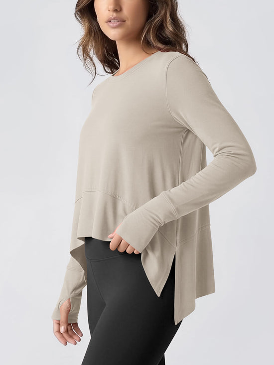 Shirt — Long sleeve with thumb holes for women by ODODOS