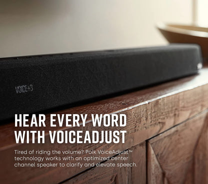 Polk Audio MagniFi Max SR speakers — surround sound bar with wireless subwoofer and voice control.