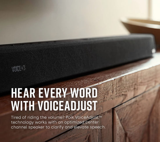 Polk Audio MagniFi Max SR speakers — surround sound bar with wireless subwoofer and voice control.