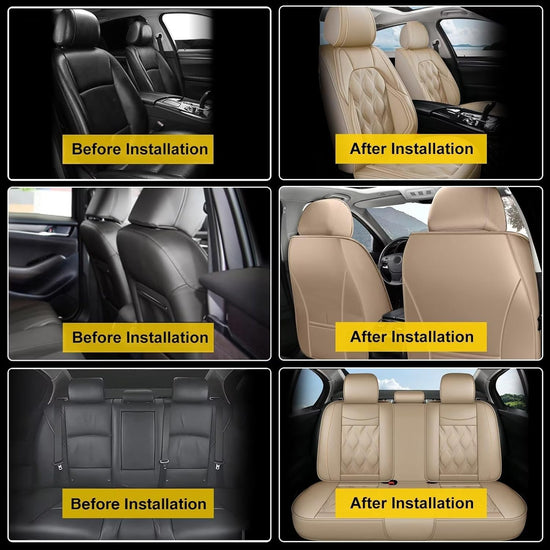 AOMSAZTO vehicle seat cover - waterproof faux leather for Volkswagen Taos 2022-2026