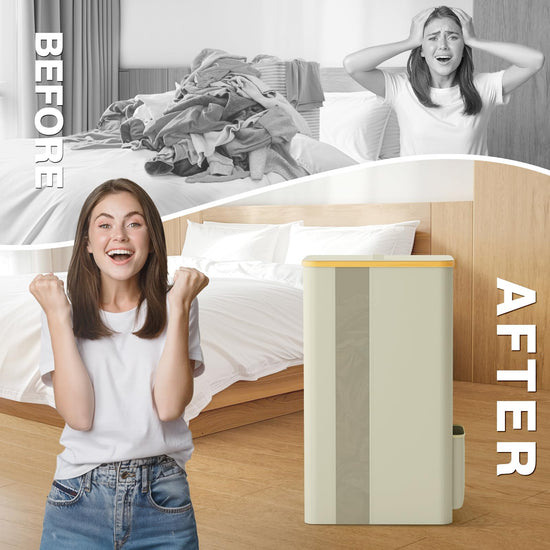 BlissTotes laundry hamper — includes lid for easy storage and transport