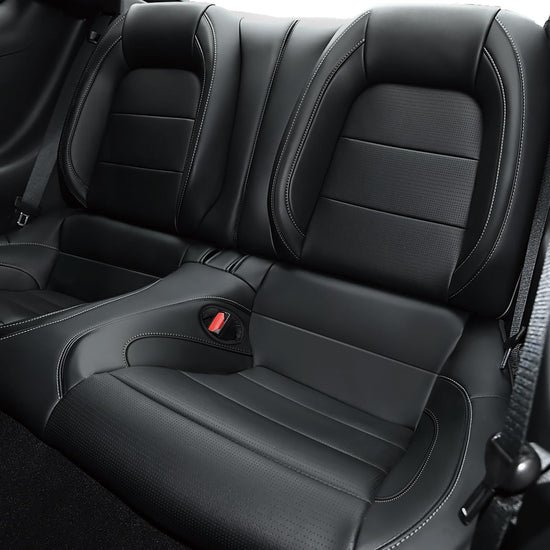 AOMSAZTO vehicle seat cover - Custom fit faux leather black for Ford Mustang 2015-2026