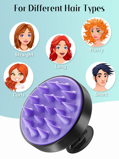 HEETA scalp massager — soft silicone scrubber for hair growth and relaxation