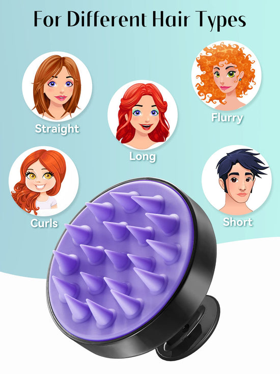 HEETA scalp massager — soft silicone scrubber for hair growth and relaxation