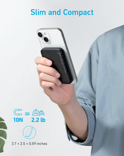 Anker 321 MagGo battery — 5,000mAh magnetic wireless charger for iPhone 15 and earlier series