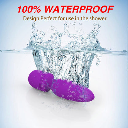 Portable mini Back Bullet Massager Waterproof Rechargeable Body Small Massager Fatigue Relieving Muscle Massager (Purple)